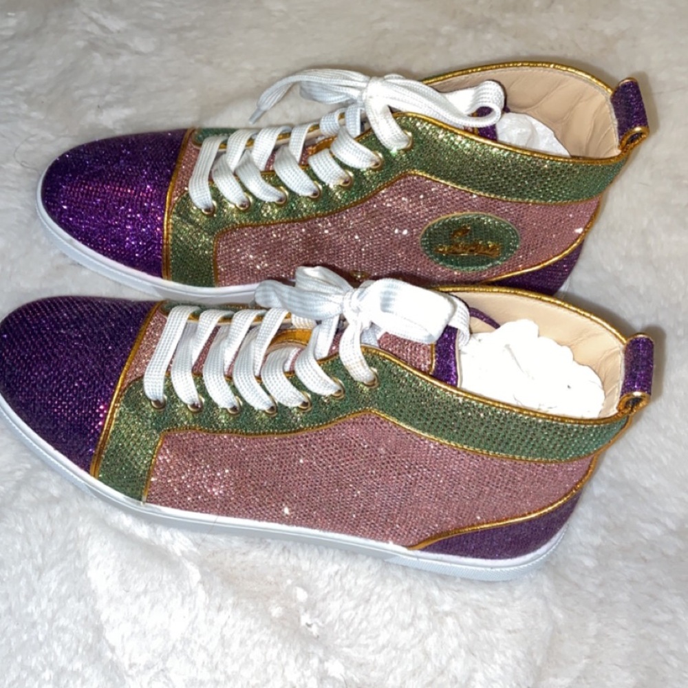Christian Louboutin sneaker. GENTLY WORN ONCE!!   SIZE EURO 38.5